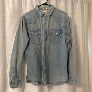 Levis denim shirt.